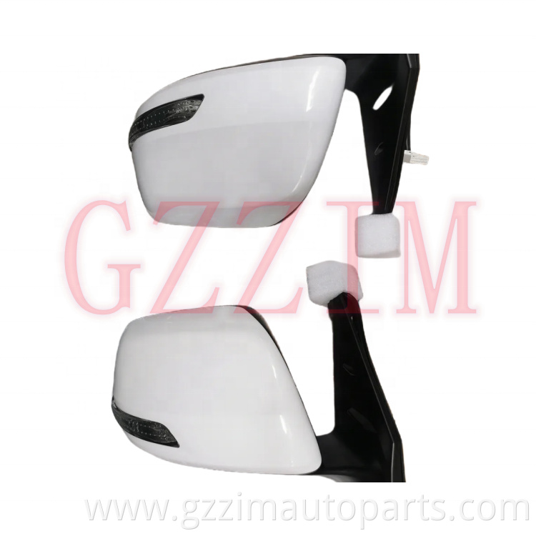 ABS Plastic Side Mirrors Door Mirror Reversing Mirror With Steering Lamp For LC200 2016